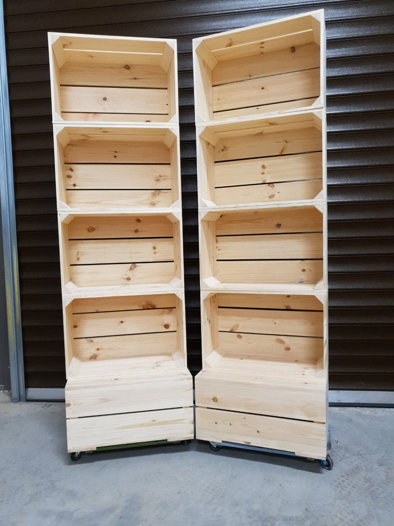 Portrait 4 Crate Shelving Unit Dual Colour