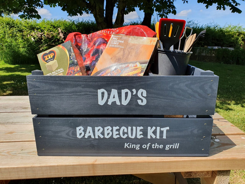 Personalised wooden Barbecue Crate