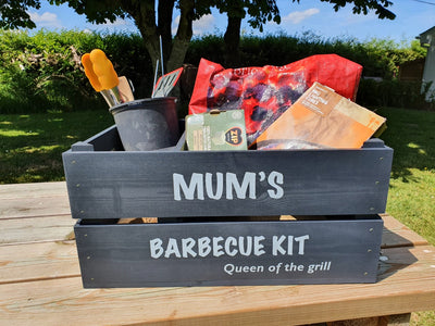Personalised wooden Barbecue Crate