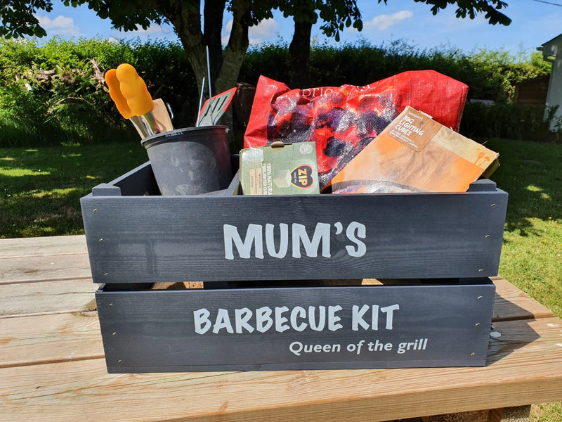 Personalised wooden Barbecue Crate