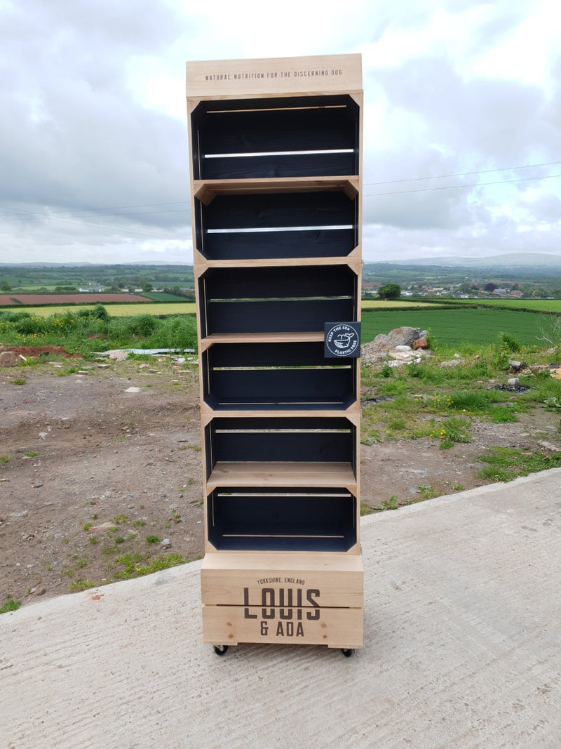 Portrait 4 Crate Shelving Unit Dual Colour