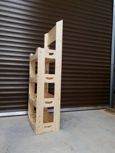 Flat Branded Half Crate Shelving Unit (4 Shelves High)