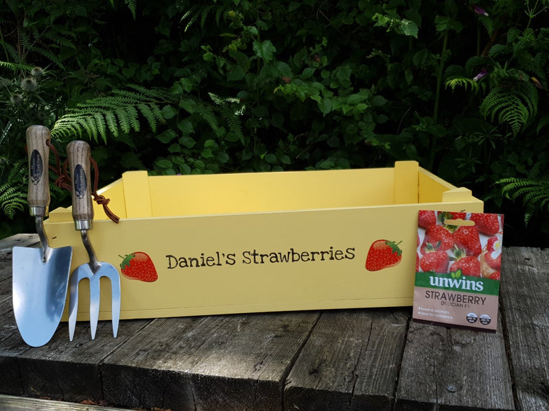 Personalised Wooden Strawberry Crate