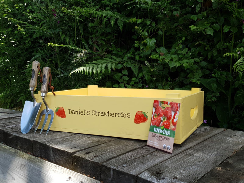 Personalised Wooden Strawberry Crate