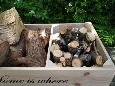 Personalised Wooden Log storage Crate