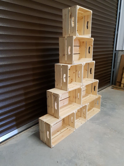 Wooden Crate Christmas Tree Display