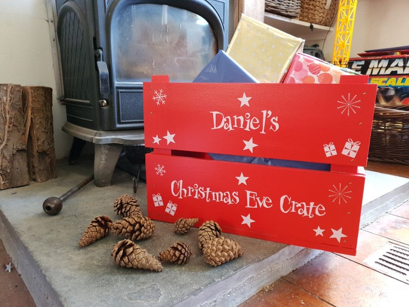 Personalised Wooden Christmas Eve Crate