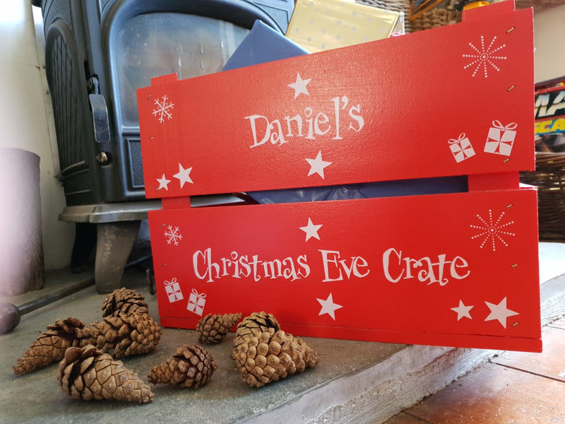 Personalised Wooden Christmas Eve Crate