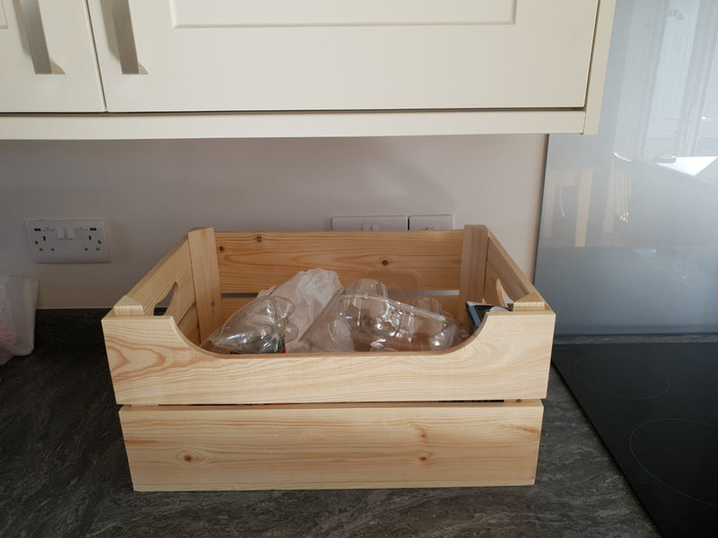 Large Personalised crate with Lipped panel