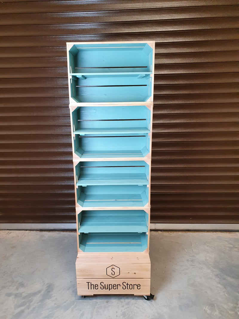 Portrait 4 Crate Shelving Unit Dual Colour